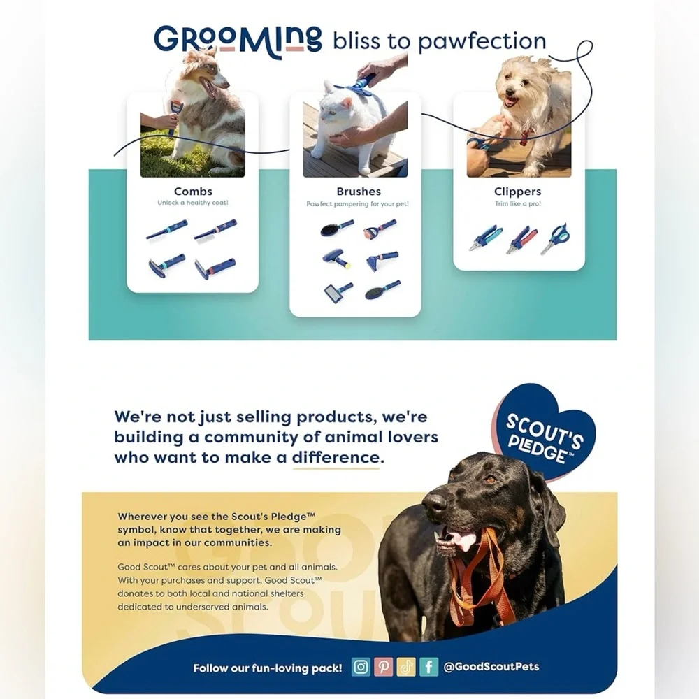 GOOD SCOUT Pet Nail Clippers for Cats & Dogs, 5.5 in